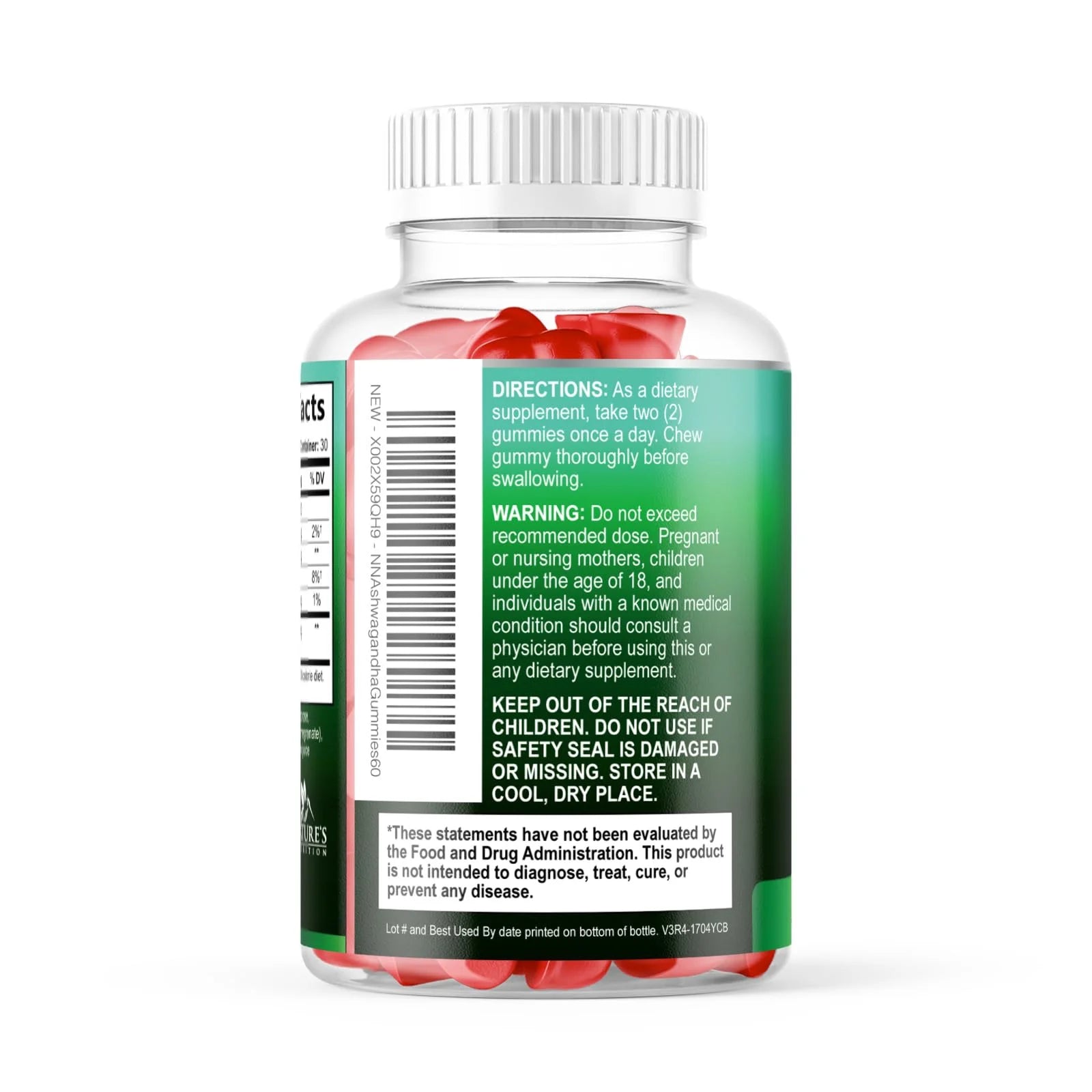 Ashwagandha Gummies - Advanced Ashwagandha Gummy Formula for Daily Use - Natural Antioxidant Support & Brain Health Support - Natural Calm, Relaxation, & Immune Support - Berry Flavor - 60 Gummies